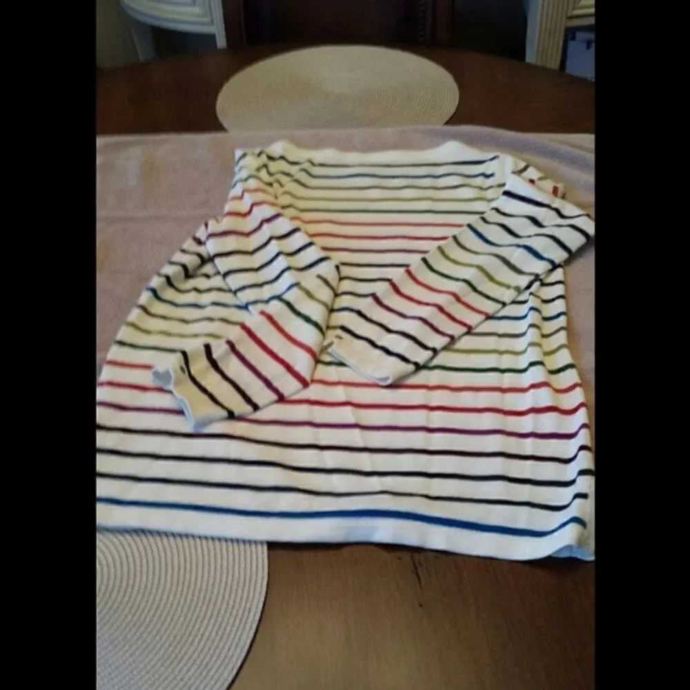 Cream Striped Sweater